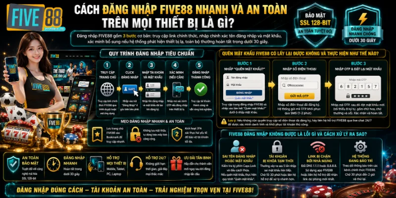 Cách Đăng Nhập FIVE88 Nhanh Và An Toàn Trên Mọi Thiết Bị Là Gì?